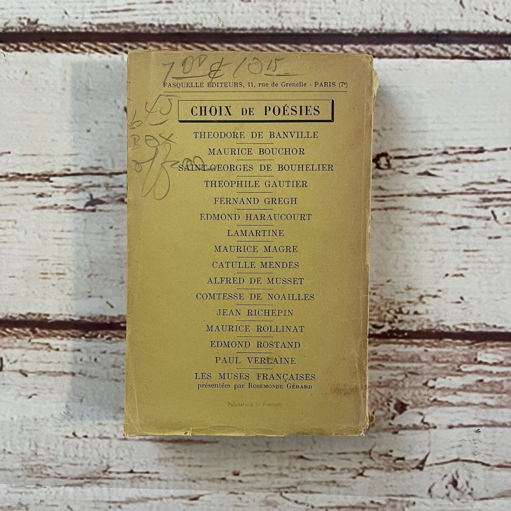 Vintage Paul Verlaine Poetries Selected Pieces French Literature‎ Book 1926 - Picture 3 of 5